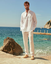 Linen Nassau Polo Shirt - Men's Shirt | 