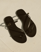 Giorgia Leather Slide Sandals - Alex Rivière Studio x Manebí Shoes | 