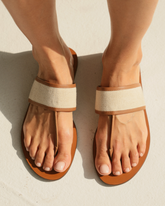 Be Canvas & Leather Thong Sandals - Women's Bestsellers | 