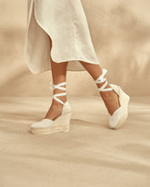 Soft Suede Heart-Shaped Wedge Espadrilles - Women's Shoes | 