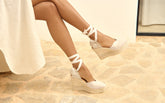 Soft Suede Heart-Shaped Wedge Espadrilles - Women's Wedges | 