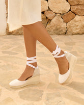 Soft Suede Low Wedge Espadrilles - Women's Wedges | 