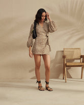 Printed Linen Biarritz Dress | 