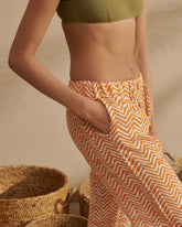 Printed Washed Linen Belem Trousers - Women's Special Prices Clothing | 
