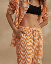 Printed Washed Linen Belem Trousers - Women's Special Prices Clothing | 