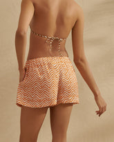 Printed Washed Linen Bahia Shorts - Women's Special Prices Clothing | 