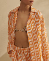 Printed Washed Linen Natal Shirt - Women's Special Prices Clothing | 