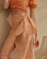 Printed Linen Lencois Skirt - Women's Special Prices Clothing | 