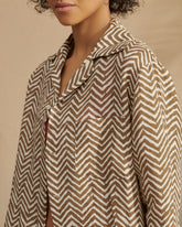 Printed Washed Linen Natal Shirt - Women's Special Prices Clothing | 