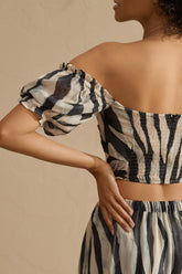 Printed Silk Cotton<br />Voile Floreanopolis Top - Women's Special Prices Clothing | 