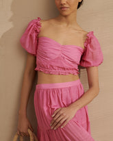 Silk Cotton Voile Floreanopolis Top - Women's Special Prices Clothing | 