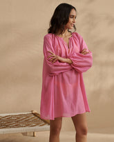 Silk Cotton Voile Minorca Dress - Women's Special Prices Clothing | 