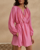 Silk Cotton Voile Minorca Dress - Women's Special Prices Clothing | 