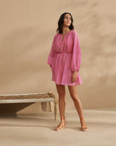 Silk Cotton Voile Minorca Dress | 