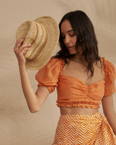 Silk Cotton Voile Floreanopolis Top | 
