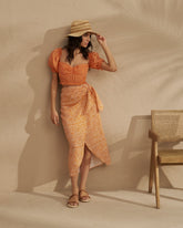 Printed Linen Lencois Skirt - Women's Special Prices Clothing | 