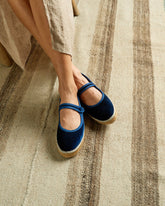 Velvet Mary Jane Espadrilles - Women's Ballet Flat & Slippers | 