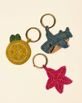 Raffia Starfish Keyring - Keychains & Charms | 