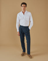 Oxford Cotton Panama Shirt - Men's Clothing | 