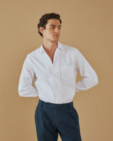 Oxford Cotton Panama Shirt - Men's Clothing | 