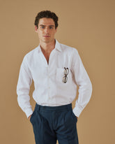 Oxford Cotton Panama Shirt - Men's Clothing | 
