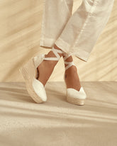 Organic Hemp Heart-Shaped Wedge Espadrilles - Women's Shoes | 