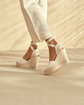 Organic Hemp Heart-Shaped Wedge Espadrilles - Women's Shoes | 