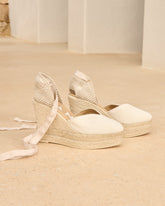 Organic Hemp Heart-Shaped Wedge Espadrilles - Women's Shoes | 