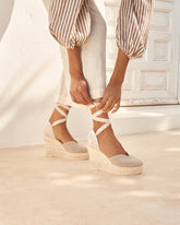Organic Hemp Heart-Shaped Wedge Espadrilles - Women's Shoes | 