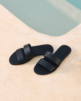 Leather Two Bands Sandals - Women's Sandals | 