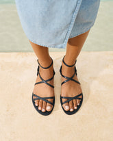 Leather Ankle Strap Sandals - Women's Sandals | 