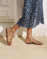 Leather Ankle Strap Sandals - Women's Sandals | 