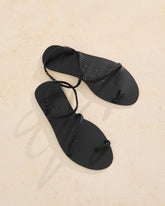Leather Braid Toe Ring Sandals - Women's Sandals | 