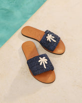 Raffia Leather Sandals - Women's Sandals | 