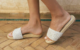Cotton Crochet Jute Sandals - Women's Sandals | 