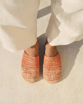Raffia Crochet Jute Clog Mules - Women's Mules | 