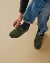 Paradiso Suede With Faux Fur Moccasins - Men's Loafers | 