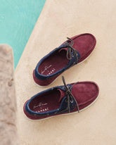Swan Suede & Denim Boat Shoes - Women's Boat Shoes | 
