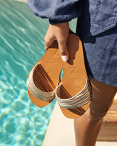 Leather Multi Stripes Band Sandals - Women's Sandals | 