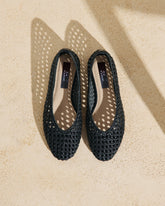 Leather Woven Ballet Flats - Ballet Flats | 
