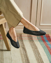 Leather Woven Ballet Flats - Ballet Flats | 