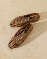 Leather Woven Ballet Flats - Ballet Flats | 