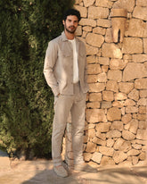 Stone Washed Cotton Venice Trousers - Men's Special Prices | 