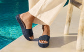 Suede Double Sole Slides - Women's Sandals | 