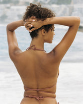 Wet Front Tie Triangle Bikini - Women's Bikini | 