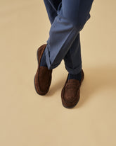 Suede Penny Loafers - Men's Loafers | 