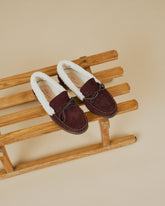Suede Mocassins With Faux Fur | 