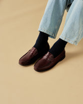 Leather Penny Loafers - Men's Loafers | 