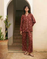 Printed Silk Belem Trousers Piping - Women's Pants & Shorts | 
