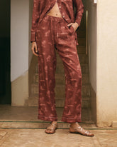 Printed Silk Belem Trousers Piping - Women's Pants & Shorts | 